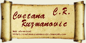 Cvetana Ružmanović vizit kartica